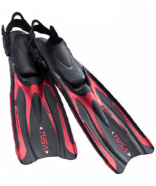 Cressi Frog Plus Scuba Diving Fins, Blue/Silver, L/XL male 10-13 female  12-14