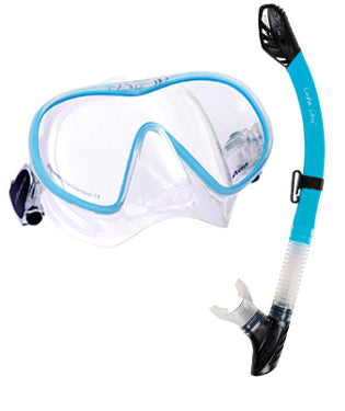 Ocean Hunter Phantom Spearfishing Mask & Snorkel Set Matte Black