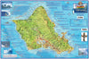 Franko Guide to Surfing O'ahu Hawaii Fold up Map Surf Guide