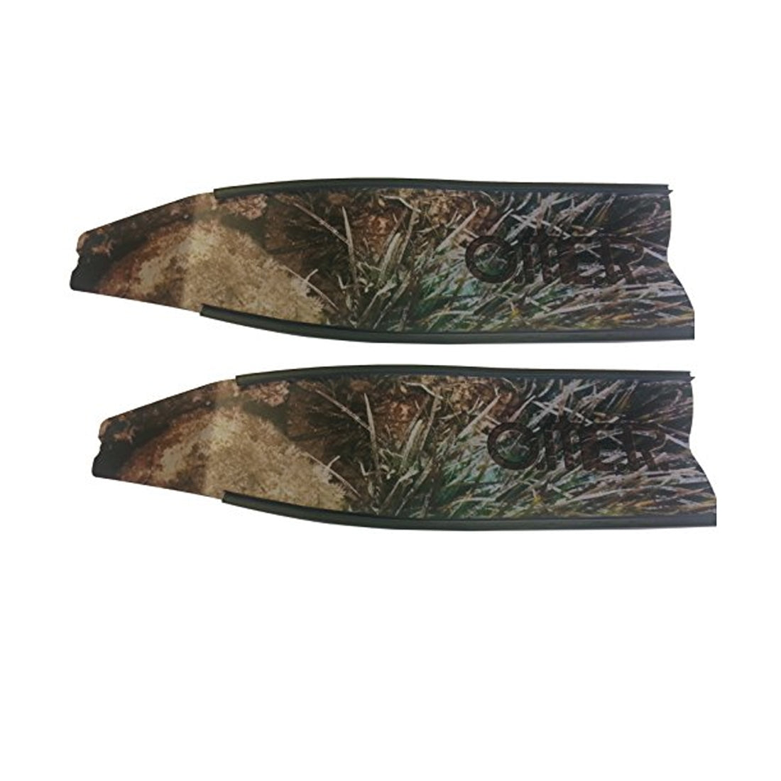 OMER Stingray Carbon Fiber Camouflaged Pattern Spearfishing Fins Blades ONLY