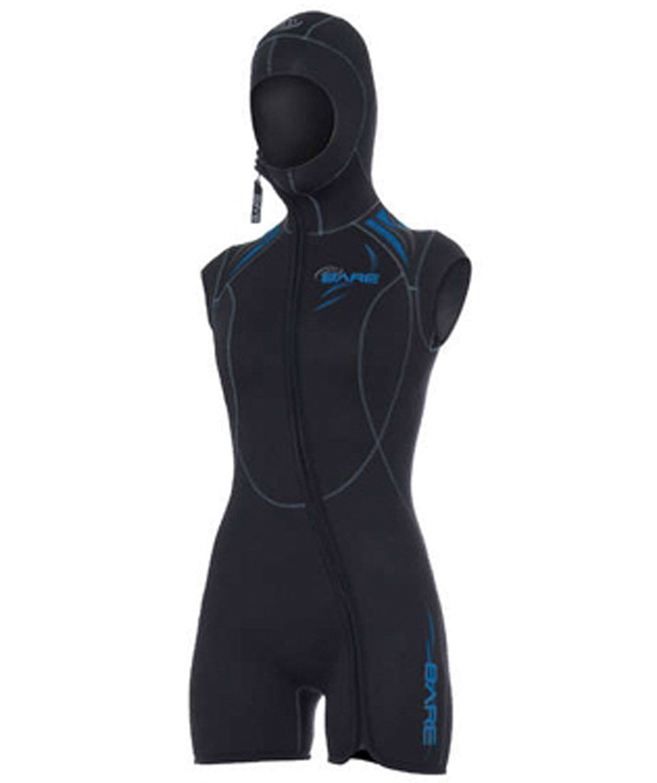 Bare 7mm Womens Sport Step-in Hooded Vest for Scuba Diving