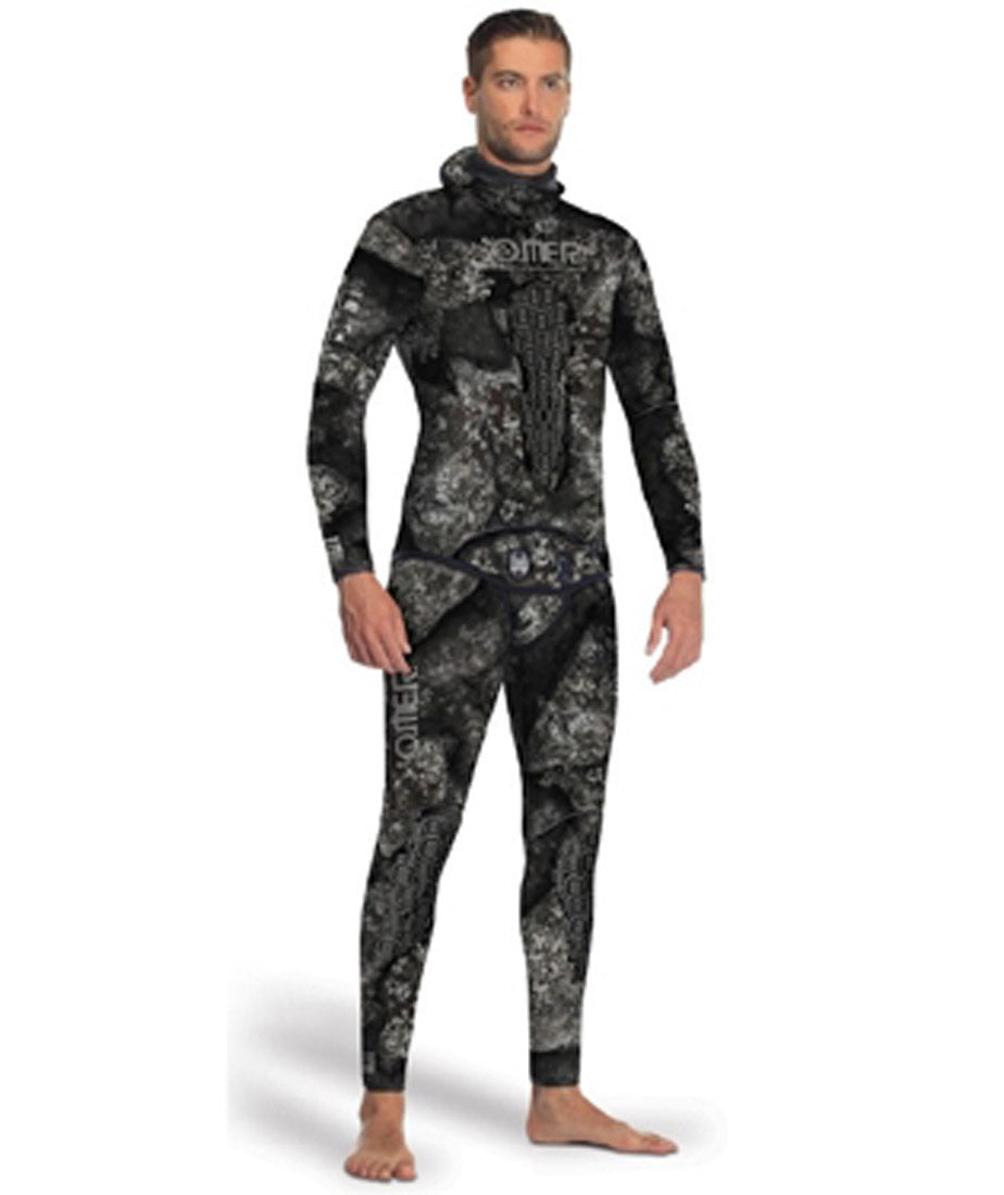 Omer Blackstone 7mm 2-Piece Men's Freediving & Spearfishing Camo Wetsuits - Top and Bottom - Bottom Only / 2